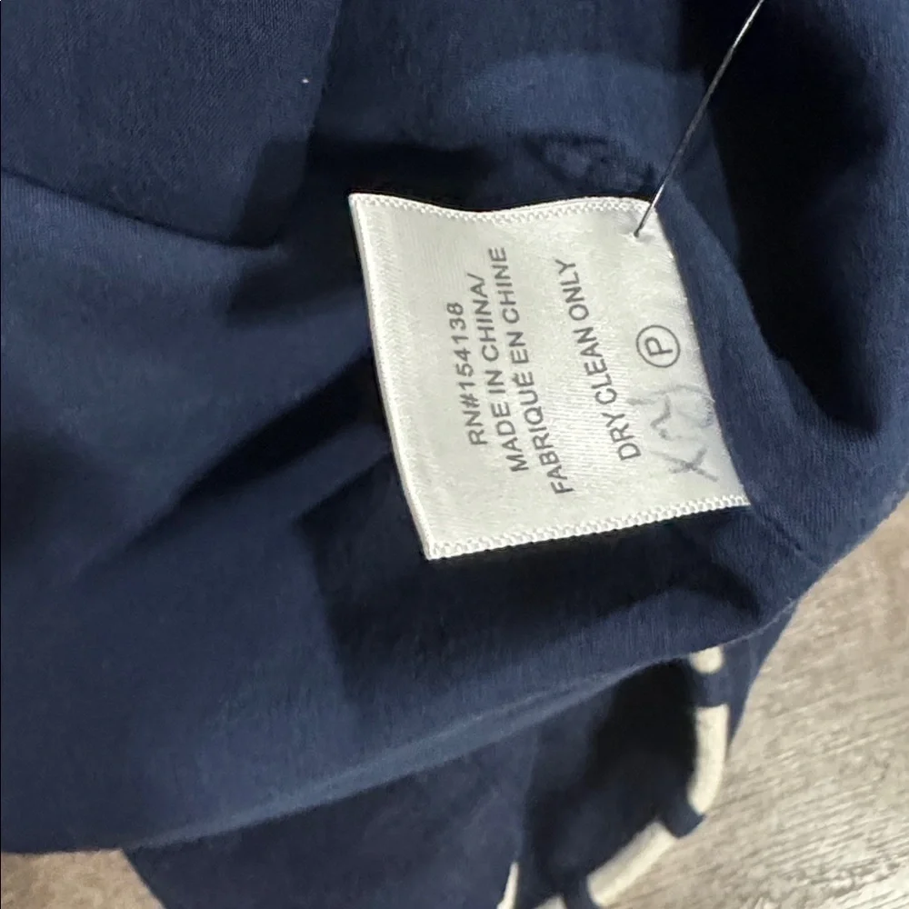 STAUD NWOT Navy and White Arianna Mini Skirt size 6